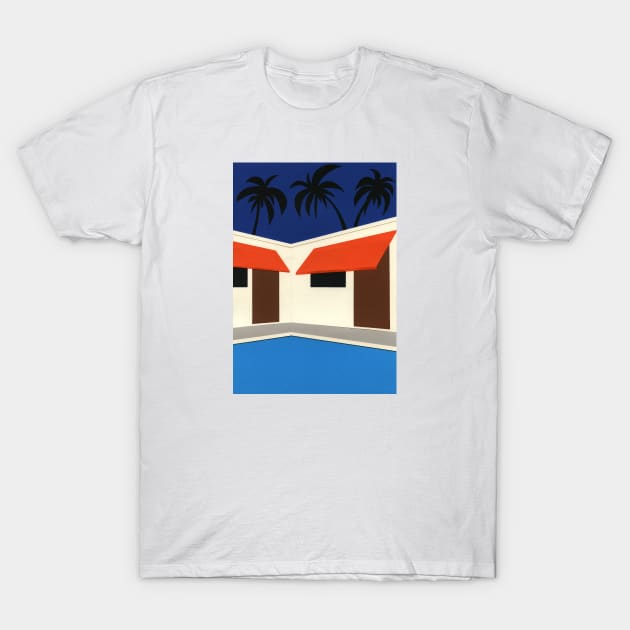 Pool of Broadway Motel Los Angeles T-Shirt by Rosi Feist